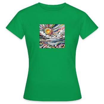 Sonnenstrahlen der Fantasie - Frauen T-Shirt - Kelly Green - Vorne - AI Model Female 172 dark (172cm)