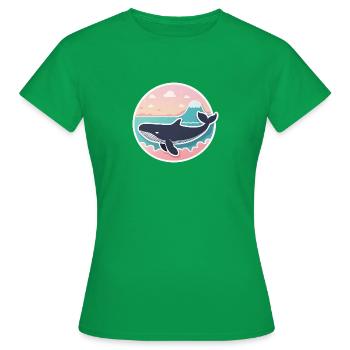 Baleine symbole faune - T-shirt Femme - vert - Devant - AI Model Female 172 dark (172cm)