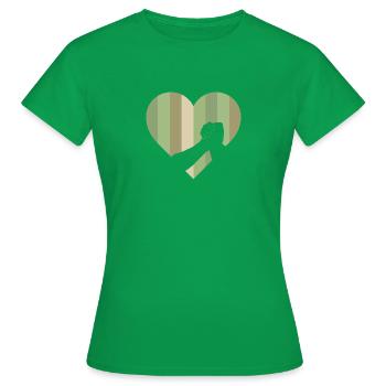 Homme fort bras de fer lutte - T-shirt Femme - vert - Devant - AI Model Female 172 dark (172cm)
