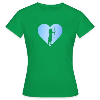 Bogen Bogenschießen Armbrust - Frauen T-Shirt - Kelly Green - Vorne - AI Model Female 172 dark (172cm)