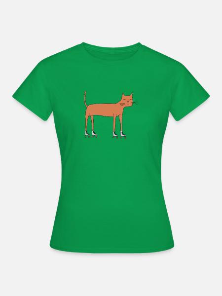 Chat sur roller quad - T-shirt Femme - vert