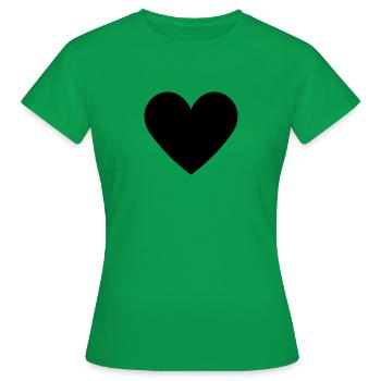 Herz Icon Vektor Dunkel - Frauen T-Shirt - Kelly Green - Vorne - AI Model Female 172 dark (172cm)