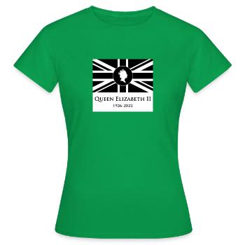 Sa Majesté la reine Elizabeth II - T-shirt Femme - vert - Devant - AI Model Female 172 dark (172cm)