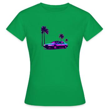 VAPORWAVE Car - Frauen T-Shirt - Kelly Green - Vorne - AI Model Female 172 dark (172cm)