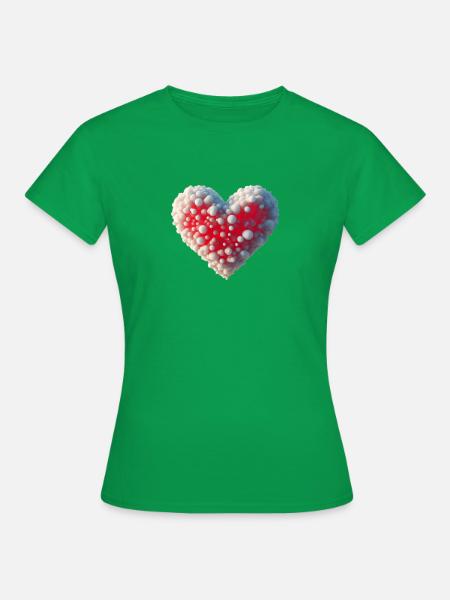 Einzigartig cooles Herz-Design Wolken Liebe Style - Frauen T-Shirt - Kelly Green