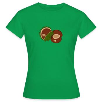 Kastanie farbig - Frauen T-Shirt - Kelly Green - Vorne - AI Model Female 172 dark (172cm)