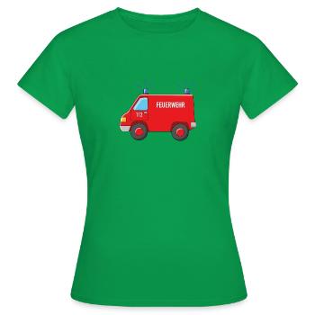 Camion de pompiers - T-shirt Femme - vert - Devant - AI Model Female 172 dark (172cm)