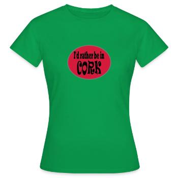id eher in Kork sein - Frauen T-Shirt - Kelly Green - Vorne - AI Model Female 172 dark (172cm)