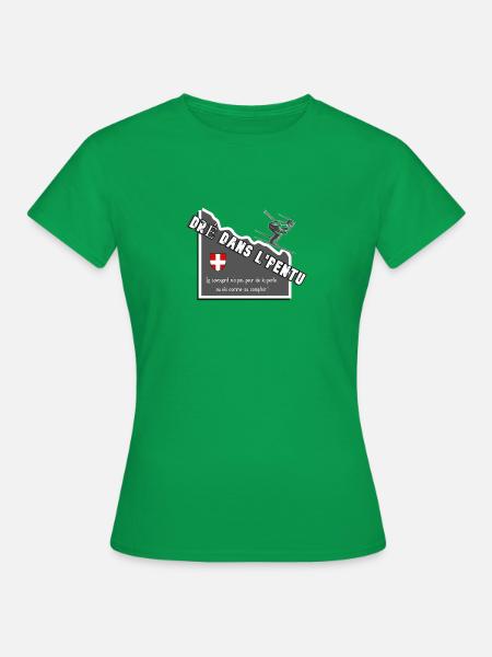 la pente de ski - T-shirt Femme - vert