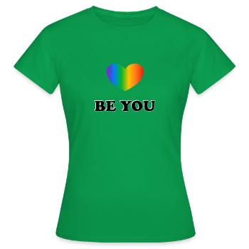 Be You LGBT Rainbow Heart Pride Month - T-shirt Femme - vert - Devant - AI Model Female 172 dark (172cm)