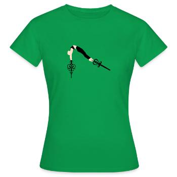 Clock - Women's T-Shirt - kelly green - Front - AI Model Female 172 dark (172cm)