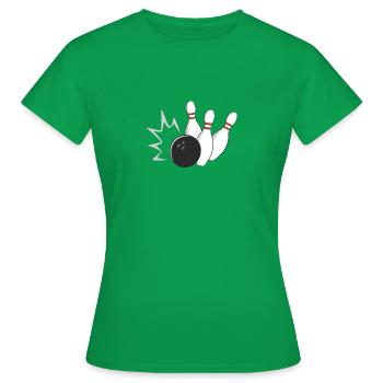 Bowling - verser - T-shirt Femme - vert - Devant - AI Model Female 172 dark (172cm)