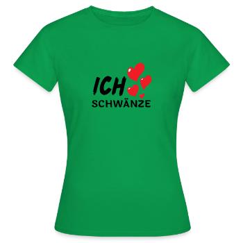 Ich liebe Schwänze Penis, Männer, Sex, Erotik - Frauen T-Shirt - Kelly Green - Vorne - AI Model Female 172 dark (172cm)