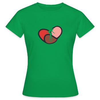 Pédales de monocycle Monocyclistes - T-shirt Femme - vert - Devant - AI Model Female 172 dark (172cm)