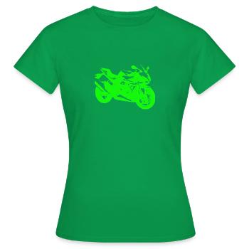 Motorcycle racing machine - Women's T-Shirt - kelly green - Front - AI Model Female 172 dark (172cm)