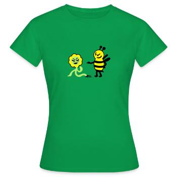 Fleur abeille sexy sensations de printemps - T-shirt Femme - vert - Devant - AI Model Female 172 dark (172cm)
