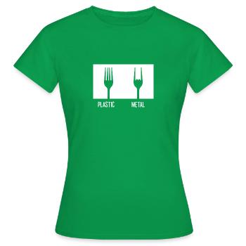 Metal Fans Metalcore Metal-Musiker - Frauen T-Shirt - Kelly Green - Vorne - AI Model Female 172 dark (172cm)