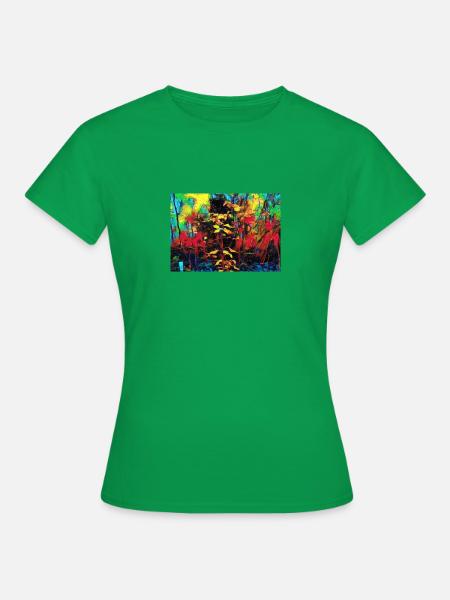 colured tree - Frauen T-Shirt - Kelly Green