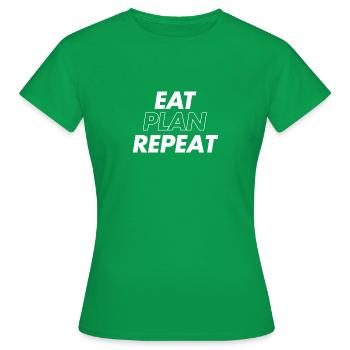 Planificateur de repas Tee Diet Food Planner Chemise - T-shirt Femme - vert - Devant - AI Model Female 172 dark (172cm)