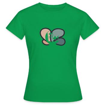 Aquarium Flosse Meeresleben - Frauen T-Shirt - Kelly Green - Vorne - AI Model Female 172 dark (172cm)