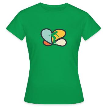 Vélo à pédales monocycle - T-shirt Femme - vert - Devant - AI Model Female 172 dark (172cm)