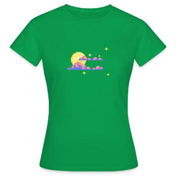 Pixel Nightsky - T-shirt Femme - vert - Devant - AI Model Female 172 dark (172cm)