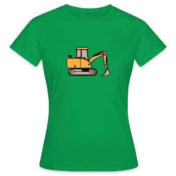 pelleteuse micro - T-shirt Femme - vert - Devant - AI Model Female 172 dark (172cm)