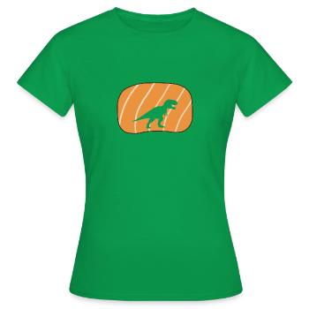 Dinosaurier Dinosaurs Rex - Frauen T-Shirt - Kelly Green - Vorne - AI Model Female 172 dark (172cm)