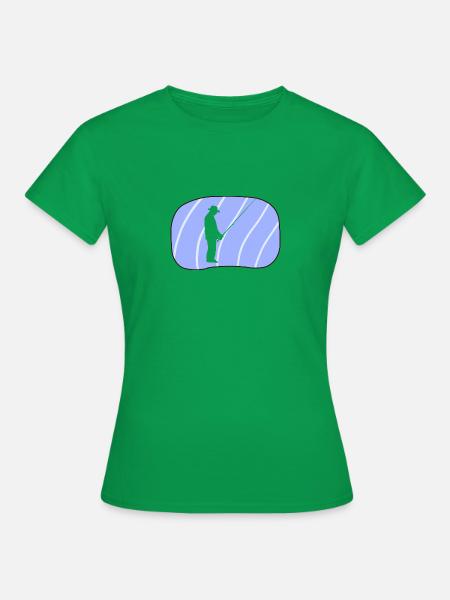 Fischen Angelrute Fischerei - Frauen T-Shirt - Kelly Green