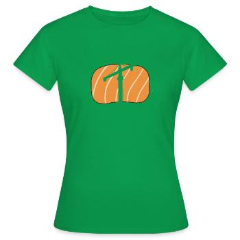 Construction site crane - Women's T-Shirt - kelly green - Front - AI Model Female 172 dark (172cm)