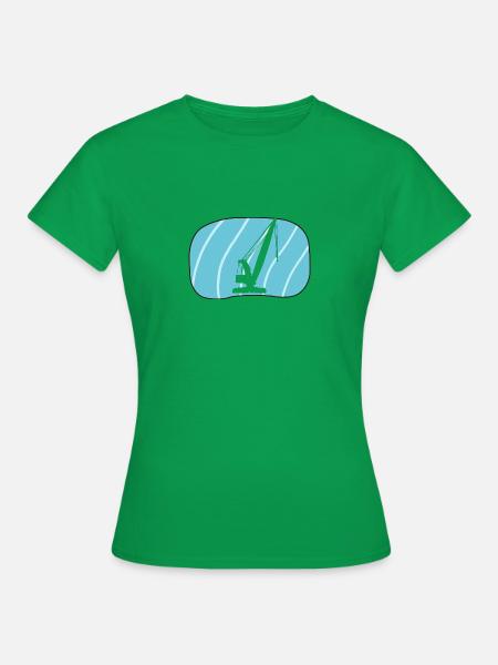 Kran Bauarbeiter - Frauen T-Shirt - Kelly Green