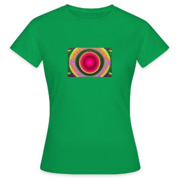 Mandala Néon Hypnotique - T-shirt Femme - vert - Devant - AI Model Female 172 dark (172cm)