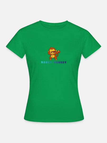 Money Monkey - Women's T-Shirt - kelly green