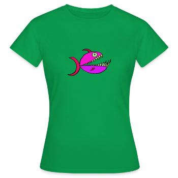 Deep Sea Fish Red DeHai - Frauen T-Shirt - Kelly Green - Vorne - AI Model Female 172 dark (172cm)