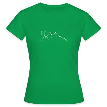 move mountains - mat 17.21 (white) - Frauen T-Shirt - Kelly Green - Vorne - AI Model Female 172 dark (172cm)