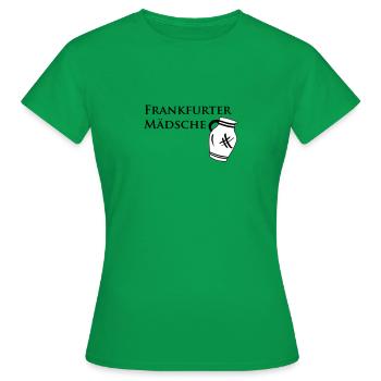 Frankfurter Mädsche Bembel – Frankfurt Shirt Shop - Frauen T-Shirt - Kelly Green - Vorne - AI Model Female 172 dark (172cm)