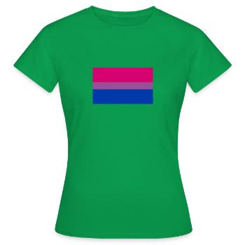 Drapeau bisexuel - T-shirt Femme - vert - Devant - AI Model Female 172 dark (172cm)