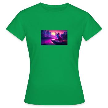 Cyber Fox Métropole - T-shirt Femme - vert - Devant - AI Model Female 172 dark (172cm)