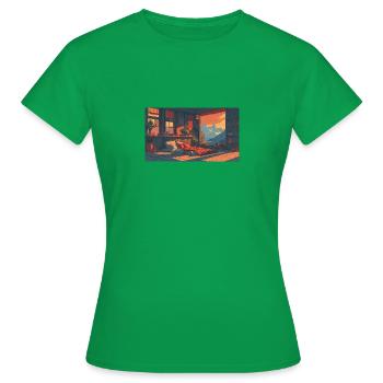 Matratze mit Aussicht. - Frauen T-Shirt - Kelly Green - Vorne - AI Model Female 172 dark (172cm)