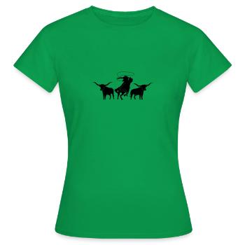 Cowboy Lasso Bovins - T-shirt Femme - vert - Devant - AI Model Female 172 dark (172cm)