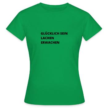 Erwachen - Frauen T-Shirt - Kelly Green - Vorne - AI Model Female 172 dark (172cm)