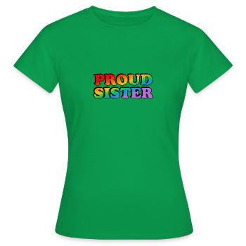 Sœur fière - T-shirt Femme - vert - Devant - AI Model Female 172 dark (172cm)