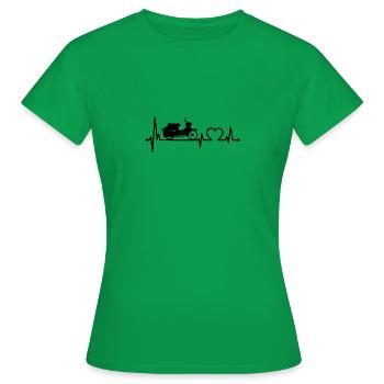 Simson Hirondelle -noir- - T-shirt Femme - vert - Devant - AI Model Female 172 dark (172cm)