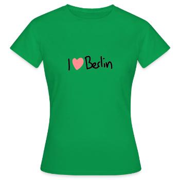 I love Berlin - Frauen T-Shirt - Kelly Green - Vorne - AI Model Female 172 dark (172cm)