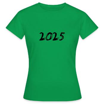 2025 Jahreszahl Datum Zahl Anno Kalenderjahr - Frauen T-Shirt - Kelly Green - Vorne - AI Model Female 172 dark (172cm)