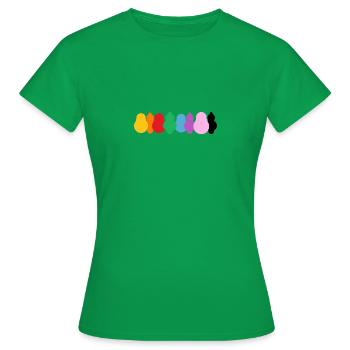 Famille arc-en-ciel Barbapapa - T-shirt Femme - vert - Devant - AI Model Female 172 dark (172cm)