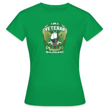 Vétéran pour toujours - T-shirt Femme - vert - Devant - AI Model Female 172 dark (172cm)