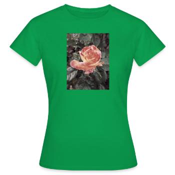 pétale de rose en bouton - T-shirt Femme - vert - Devant - AI Model Female 172 dark (172cm)