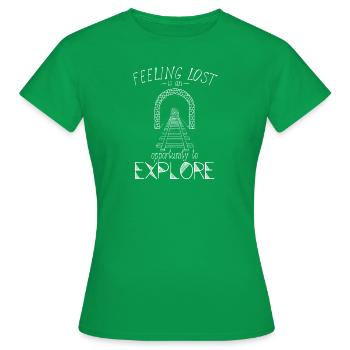 Urban Explorer Urbex Lost Place Citation Cadeau - T-shirt Femme - vert - Devant - AI Model Female 172 dark (172cm)