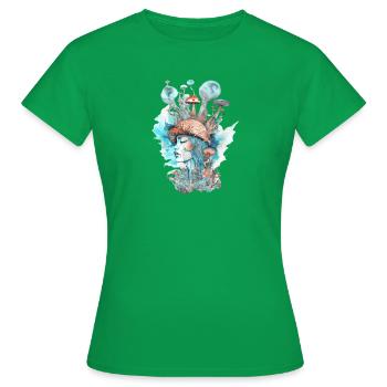 Trippy Shaman - T-shirt Femme - vert - Devant - AI Model Female 172 dark (172cm)